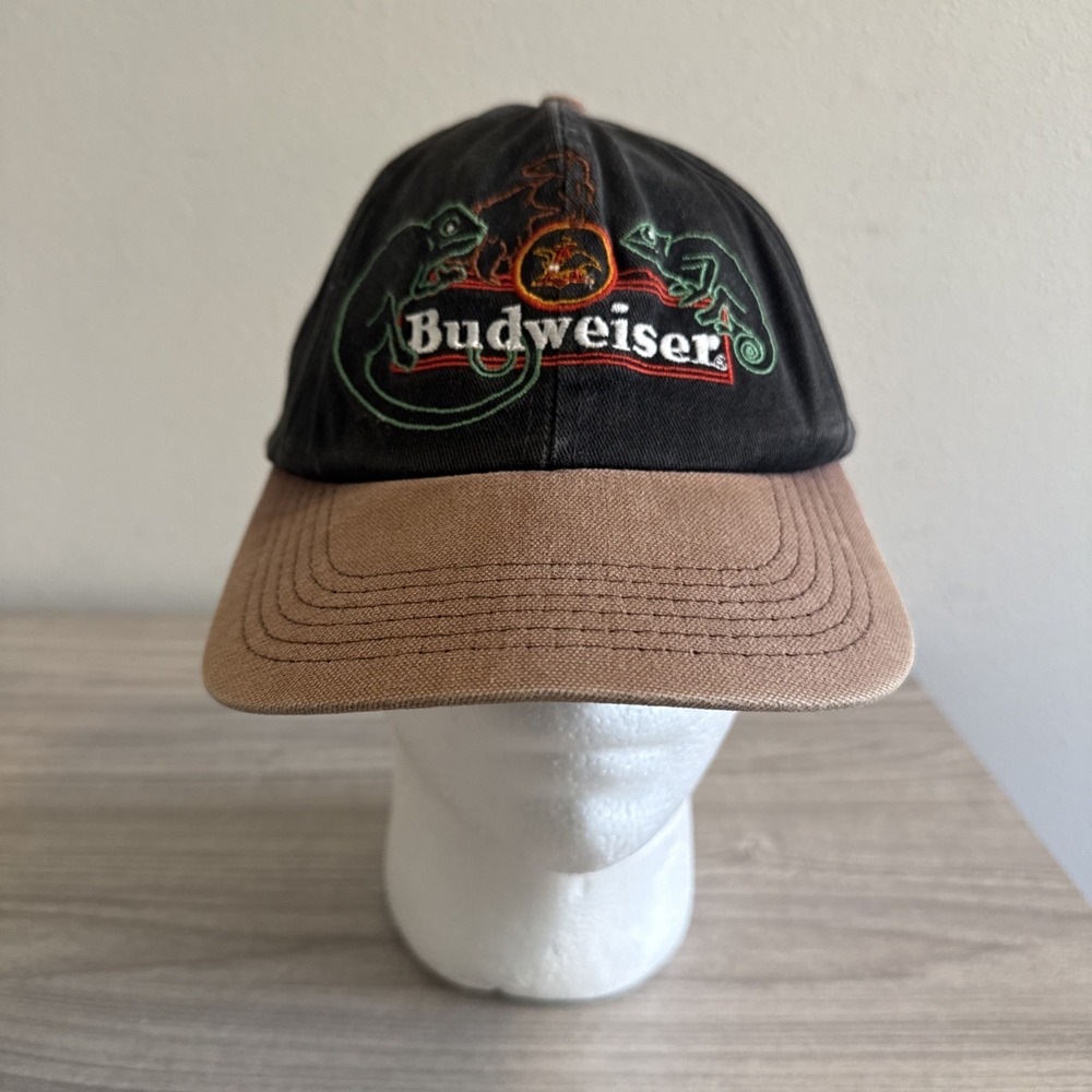 Vintage Budweiser Geco Neon Logo SnapBack Adjustable Hat Cap